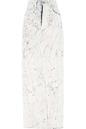 Maison Margiela Coated-finish midi skirt