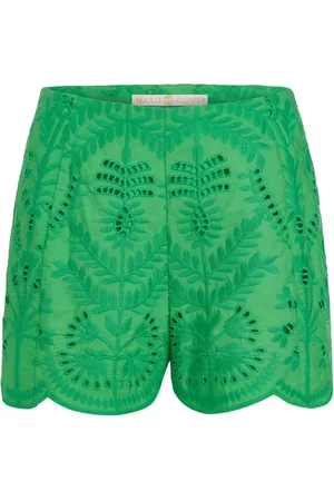 Marie Oliver Fable broderie-anglaise scalloped shorts