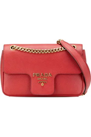 Prada 2000-2024 Saffiano Pattina Chain crossbody bag