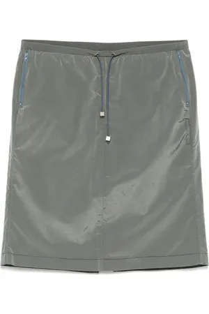 VERSACE 2000s drawstring mini skirt