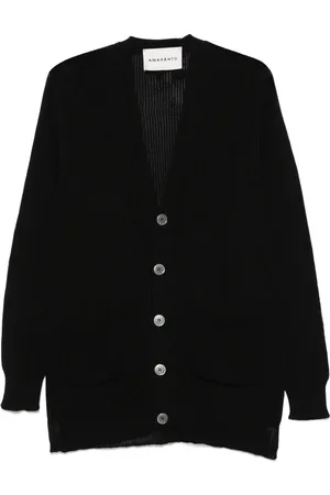 AMARANTO Ribbed cardigan
