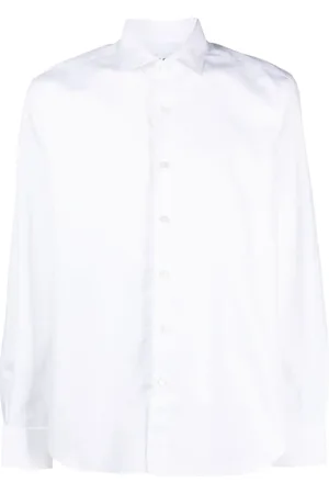 Xacus Cutaway-collar poplin shirt