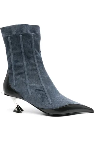 MUGLER 55mm boned fang ankle boots