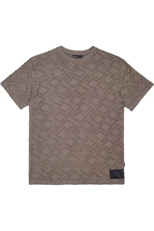 Purple Brand Patterned-jacquard terry-cloth T-shirt