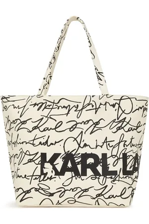 Karl Lagerfeld K/Essential autograph-print tote bag
