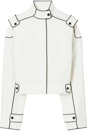 Tory Burch Contrast-stitch cropped jacket