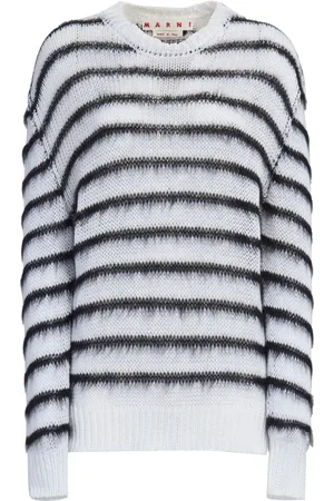 Marni Striped open-knit jumper