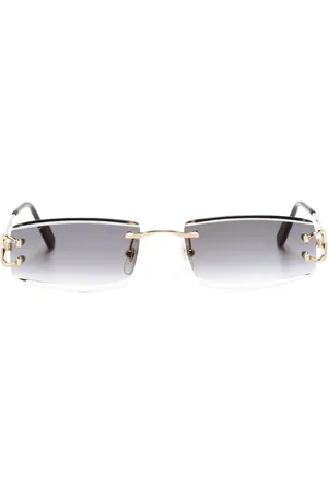 Cartier Rectangle-frame rimless sunglasses