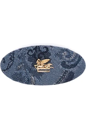 Etro Floral-jacquard denim hair clip