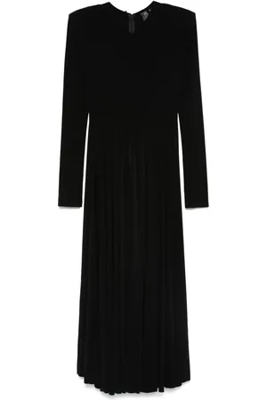 Norma Kamali V-neck flared midi dress