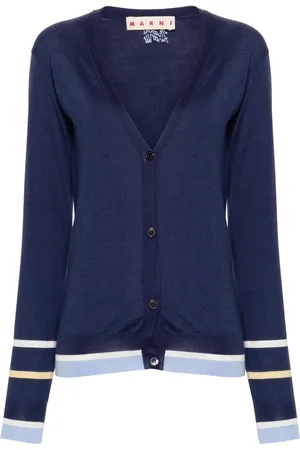 Marni Striped virgin wool-blend cardigan
