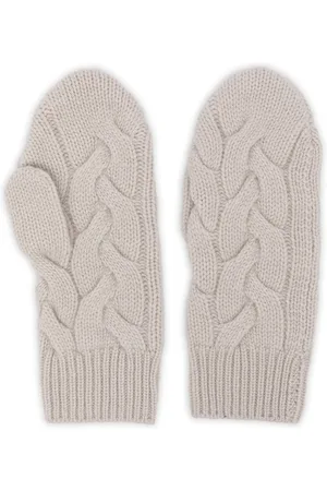 N.PEAL Cashmere cable-knit mittens