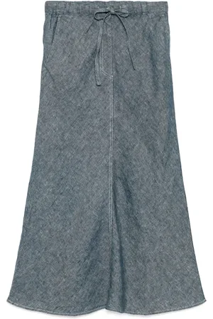 Less A-type linen skirt