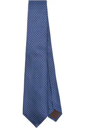 CANALI Patterned-jacquard silk tie