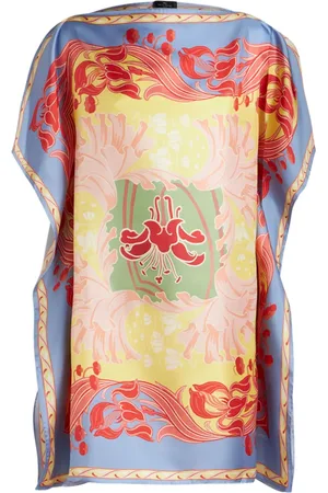 Etro Floral-print silk tunic top