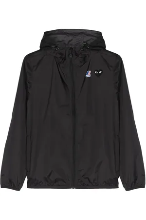 Comme des Garçons X K-Way zipped hooded jacket