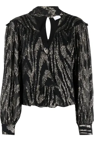 IRO Foil-print silk blouse