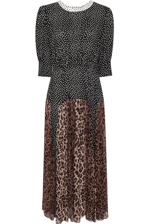 RIXO London Meg Leopard Midi Dress