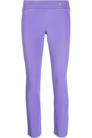 VERSACE 2000s logo-plaque high-waisted leggings