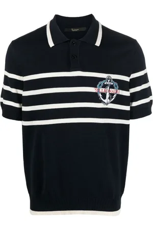 BILLIONAIRE Logo-embroidery striped polo shirt