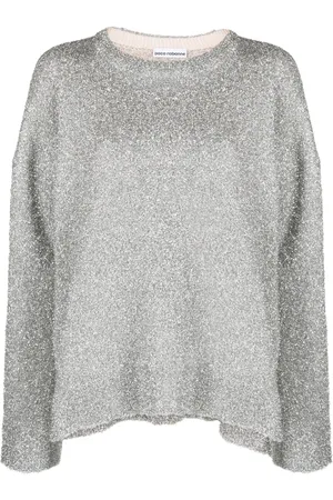 Paco rabanne Metalized crew-neck jumper