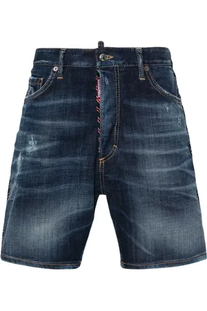Dsquared2 Dark Easy Ripped Wash Marine shorts