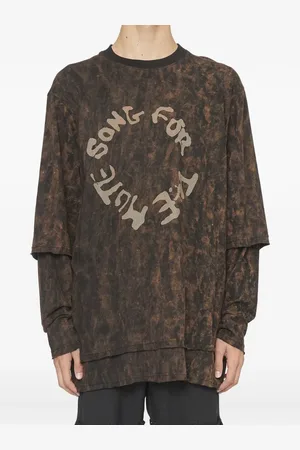 SONG FOR THE MUTE Distressed-logo T-shirt