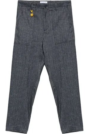 Manuel Ritz Logo-appliqué trousers