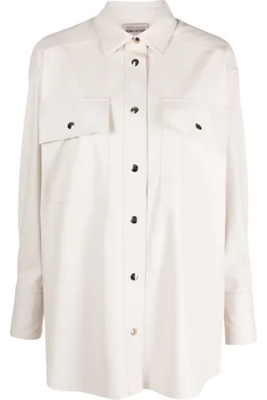 SEMICOUTURE Faux-leather shirt
