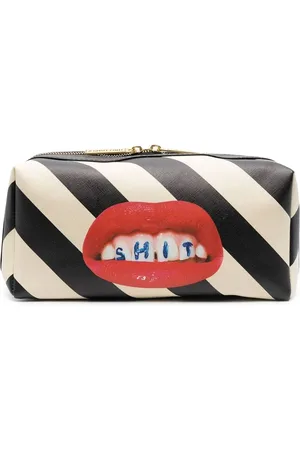 SELETTI Toilet-Paper stripe-print wash bag