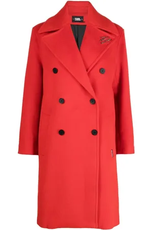 Karl Lagerfeld Double-breasted mid-length coat