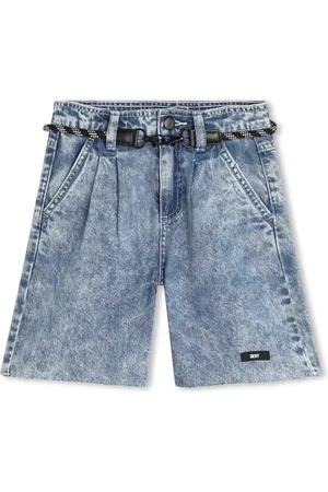 DKNY Acid-wash denim shorts