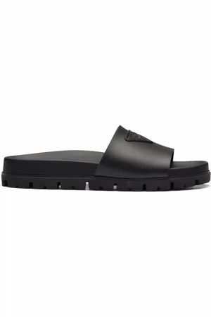 Prada Triangle-logo pool slides