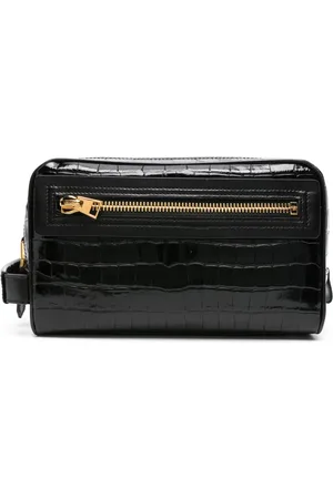Tom Ford Crocodile-effect leather wash bag