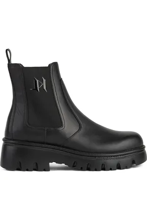Karl Lagerfeld Monogram Kombat leather boots