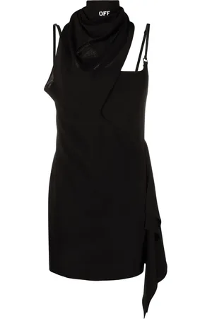 OFF-WHITE Scarf detail sleeveless dress