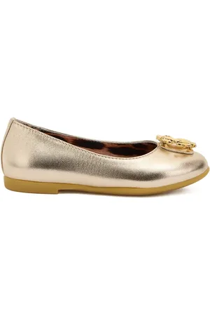 Roberto Cavalli RC Monogram-plaque ballerina shoes