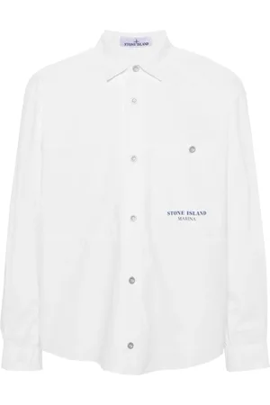 Stone Island Stripe-detail shirt jacket