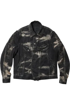 JULIUS Bleach-wash denim jacket