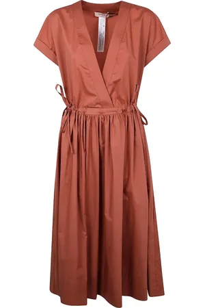 Twin-Set Tie-detail wrap dress
