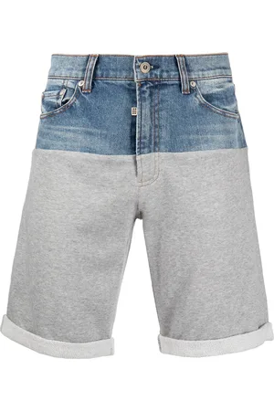 ROMEO HUNTE Light-wash denim shorts