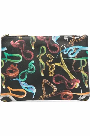 SELETTI Graphic-print wash bag set