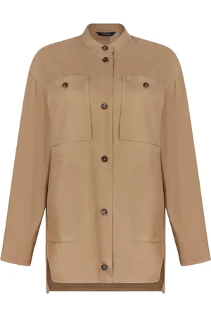 Max Mara Band-collar jacket