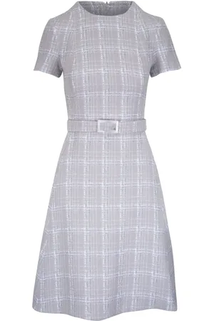 Kiton Plaid tweed dress