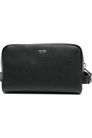 Tom Ford Logo-print leather wash bag
