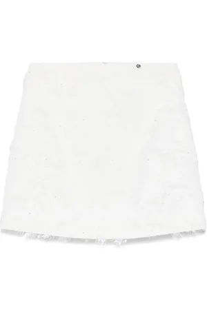 NISSA Floral-jacquard skirt