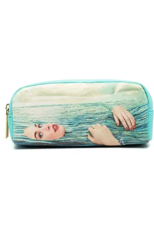 SELETTI Sea Girl print wash bag