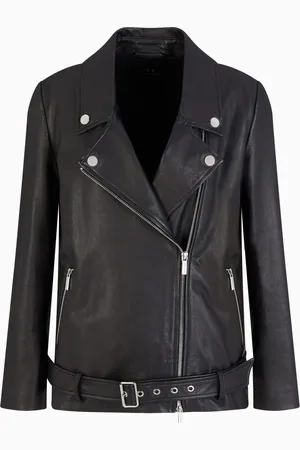 Armani Exchange Leather biker jacket