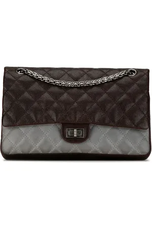 CHANEL 2010-2011 Caviar and Iridescent Calfskin Reissue 2.55 Double Flap 226 shoulder bag