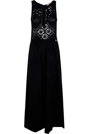 Twin-Set Crochet-panelled maxi dress